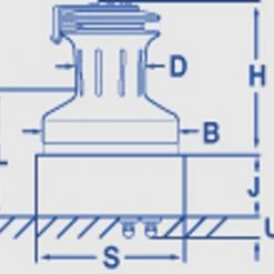 ANDERSEN 46ST Self Tailing Electric Winch Variable Speed Above Deck 24v